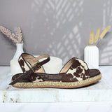 Sandalia plana cafe para mujer 1839-Z101
