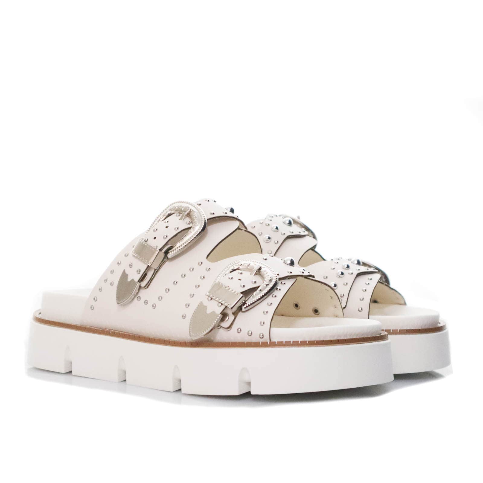 Sandalia plana blanco para mujer 2035-Z409