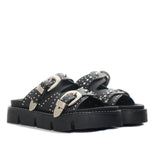 Sandalia plana negro para mujer 2035-Z409