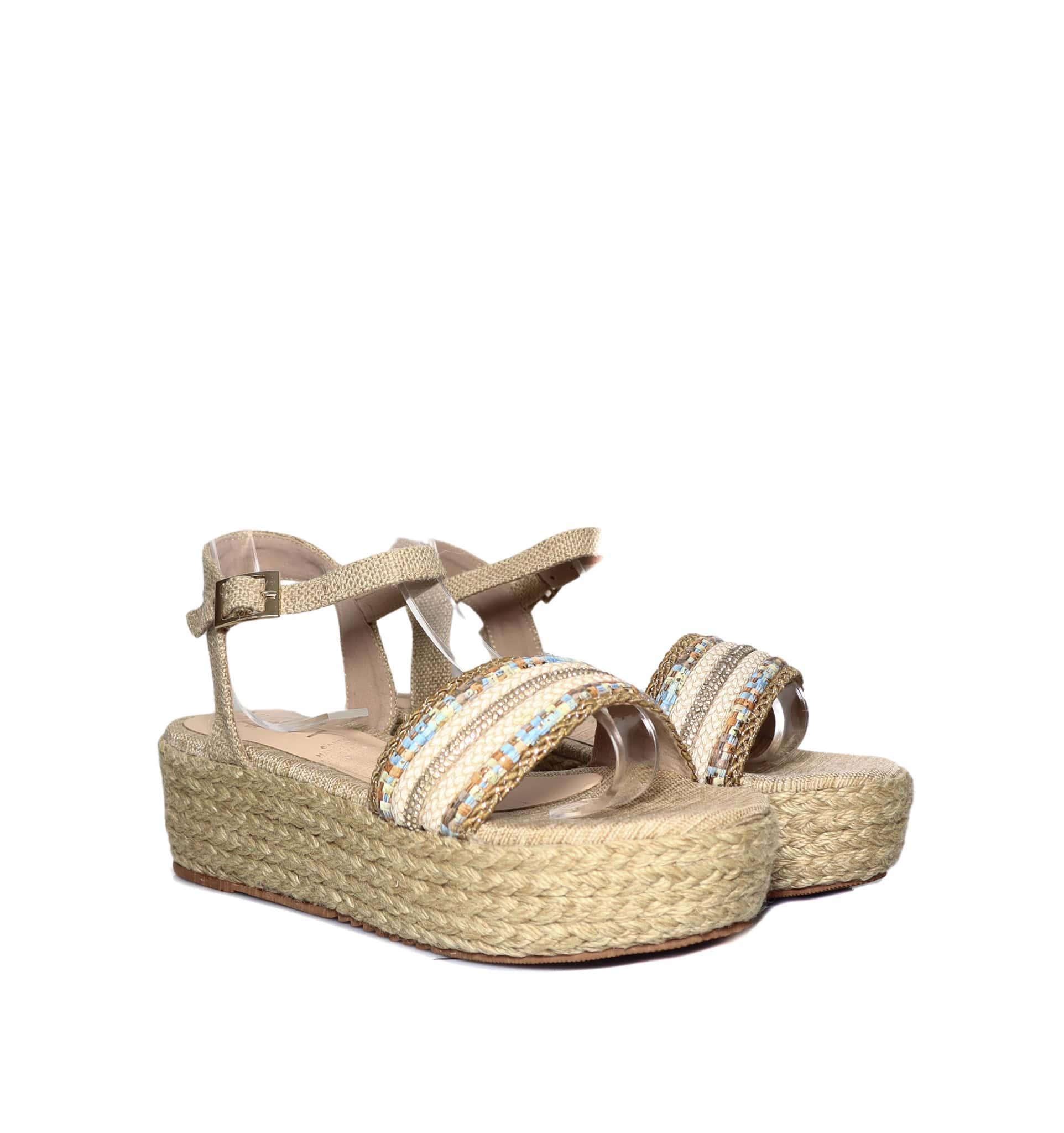 Sandalia plana yute cafe x amaretto para mujer 209-Z437