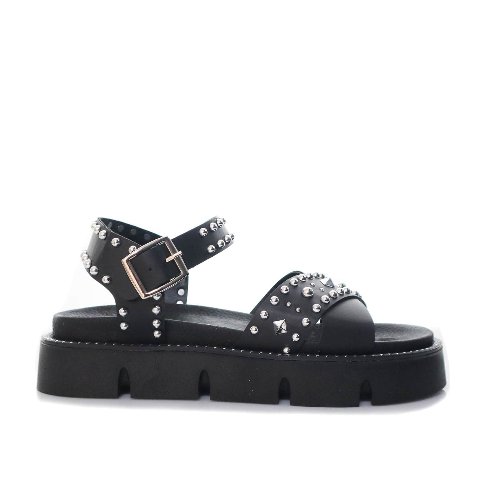 Sandalia plana negro para mujer 2202C-Z409