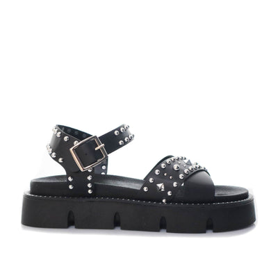 Sandalia plana negro para mujer 2202C-Z409