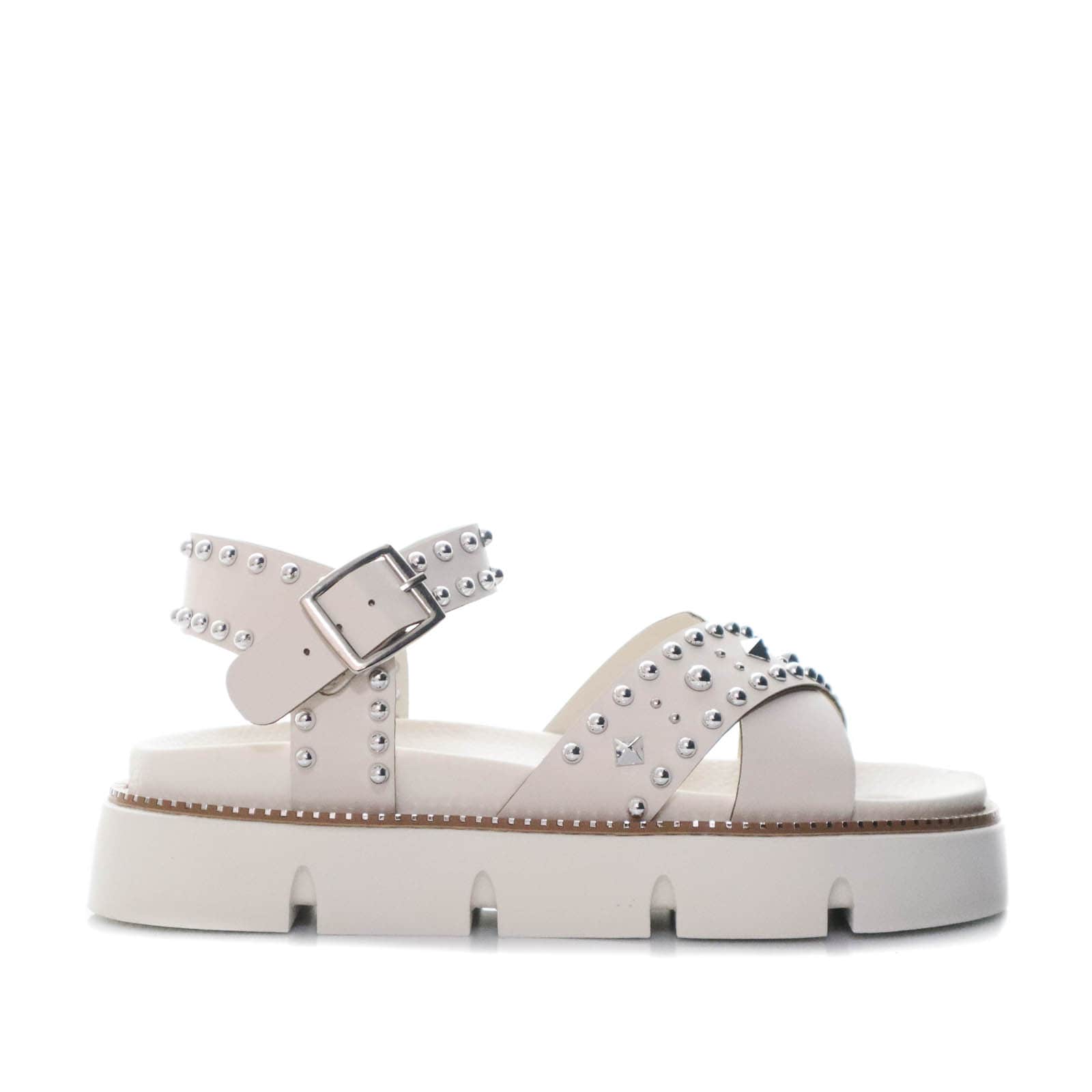 Sandalia plana talco para mujer 2202C-Z409