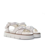 Sandalia plana talco para mujer 2202C-Z409