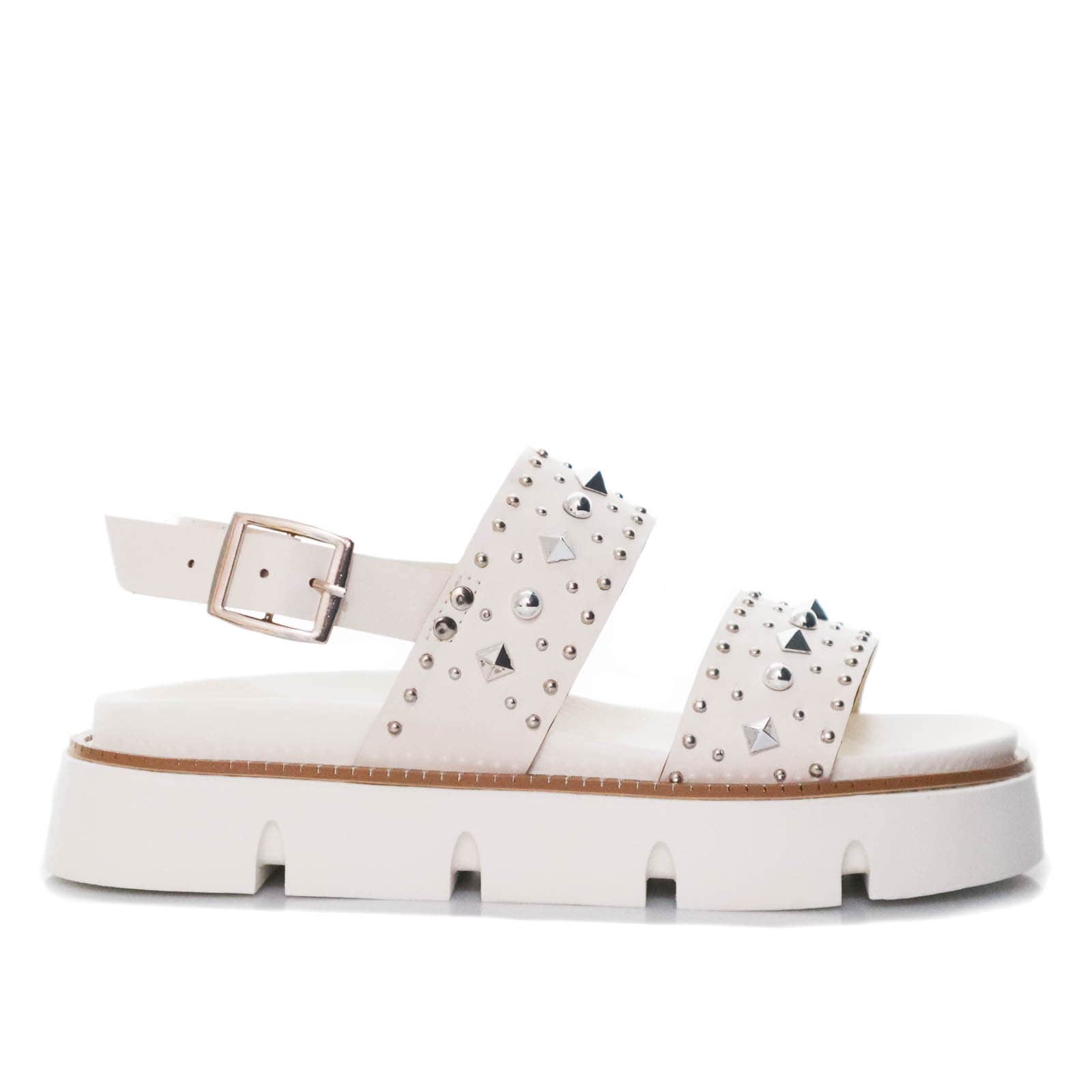 Sandalia plana talco para mujer 2215C-Z409