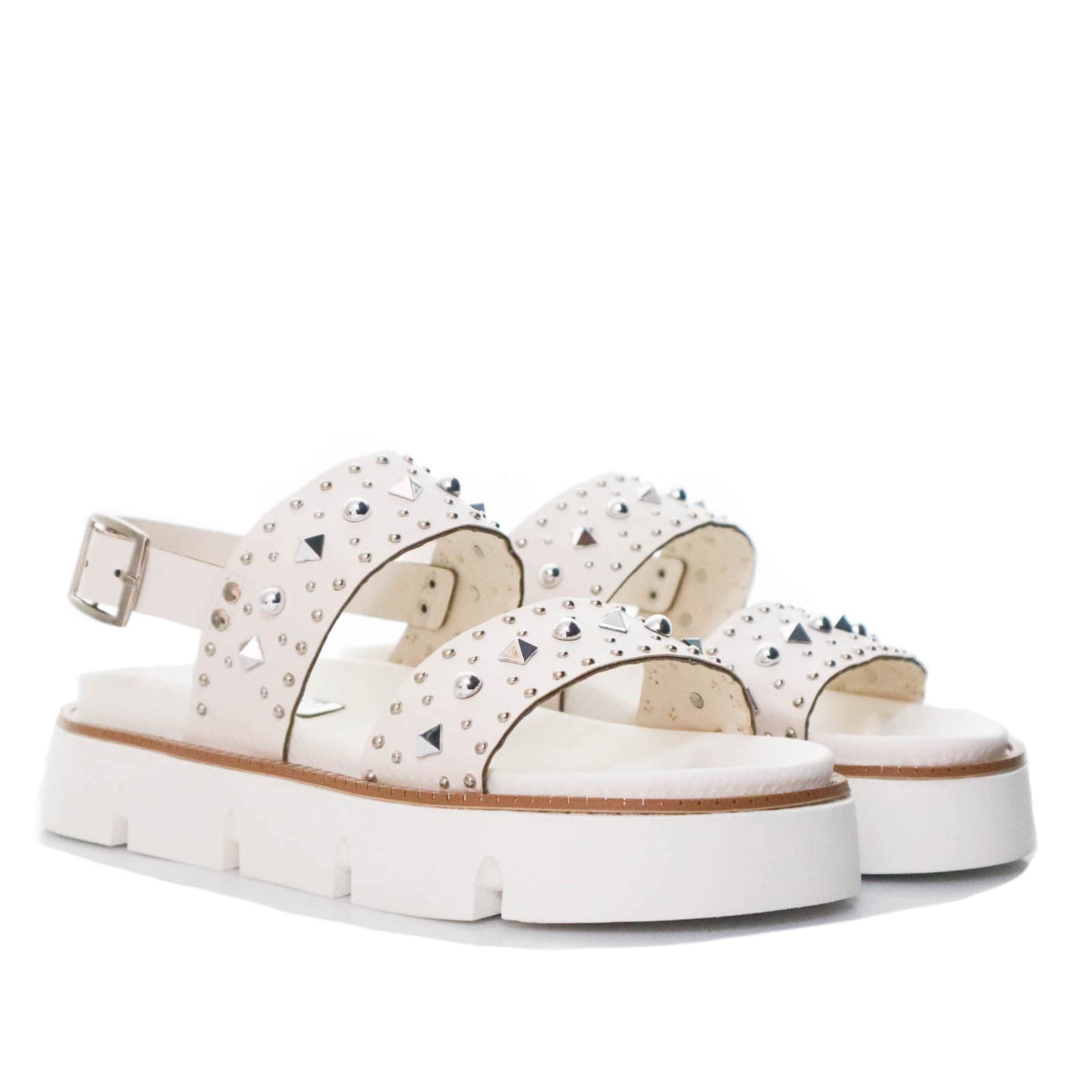 Sandalia plana talco para mujer 2215C-Z409