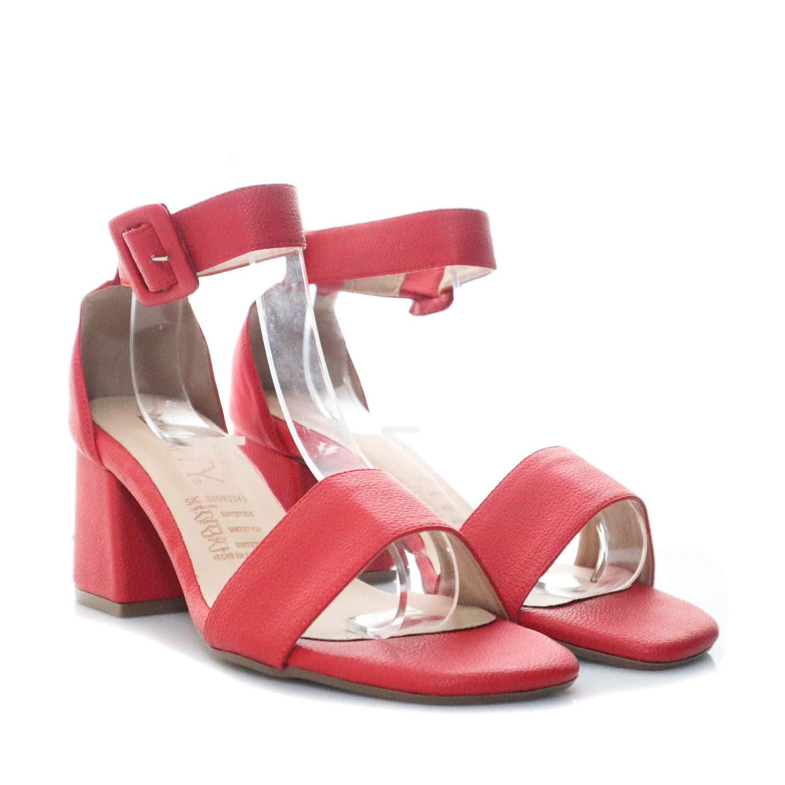 Sandalia tacon rojo para mujer 2350-Z148