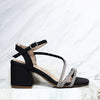 Sandalia 5 1/2 brillos negro x murano para mujer 2603-z148