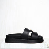 Sandalia canoa negro para mujer 26032-Z43