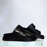 Sandalia canoa negro para mujer 26047-Z43