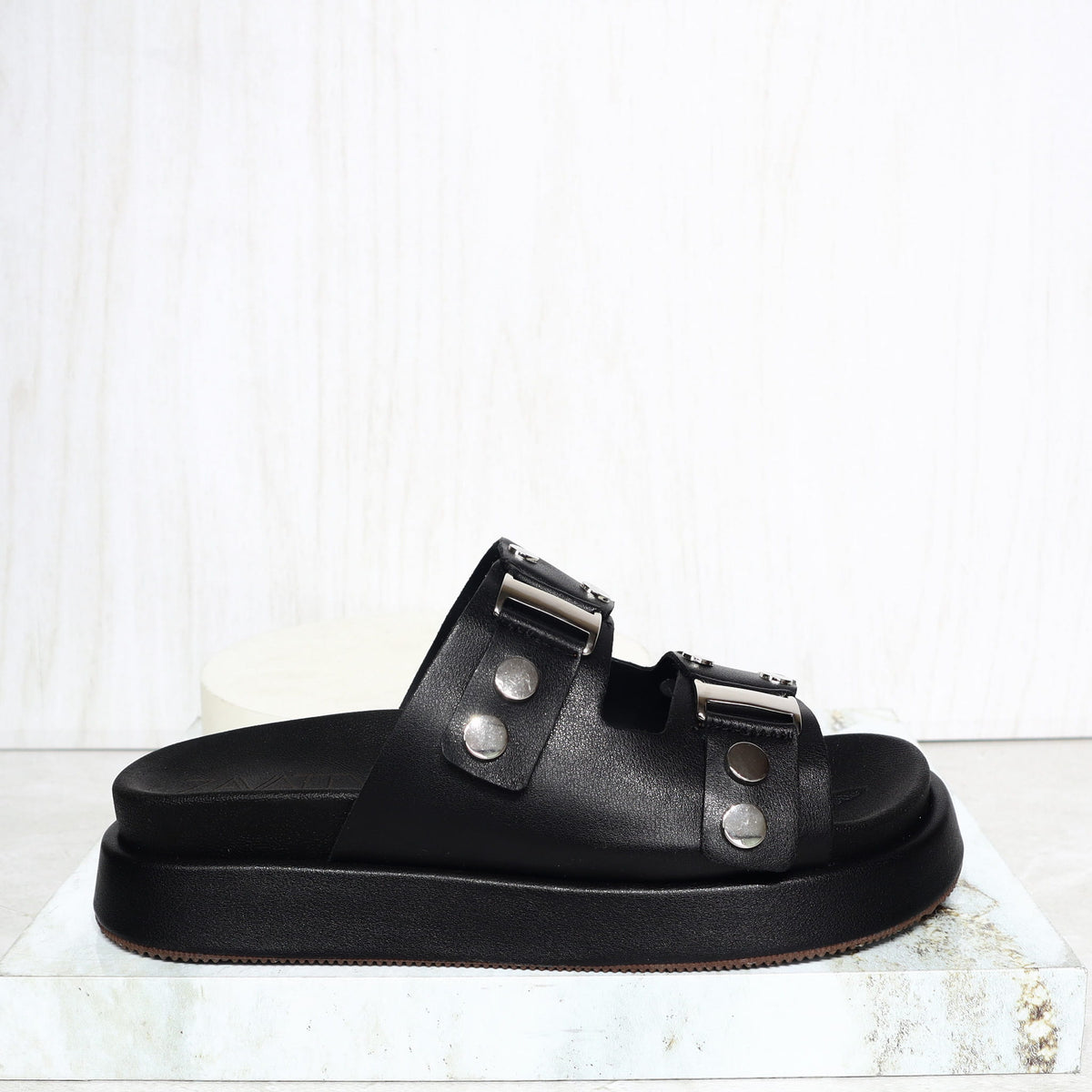 Sandalia canoa negro para mujer 26048-Z43