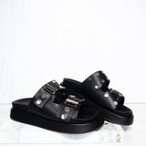Sandalia canoa negro para mujer 26048-Z43