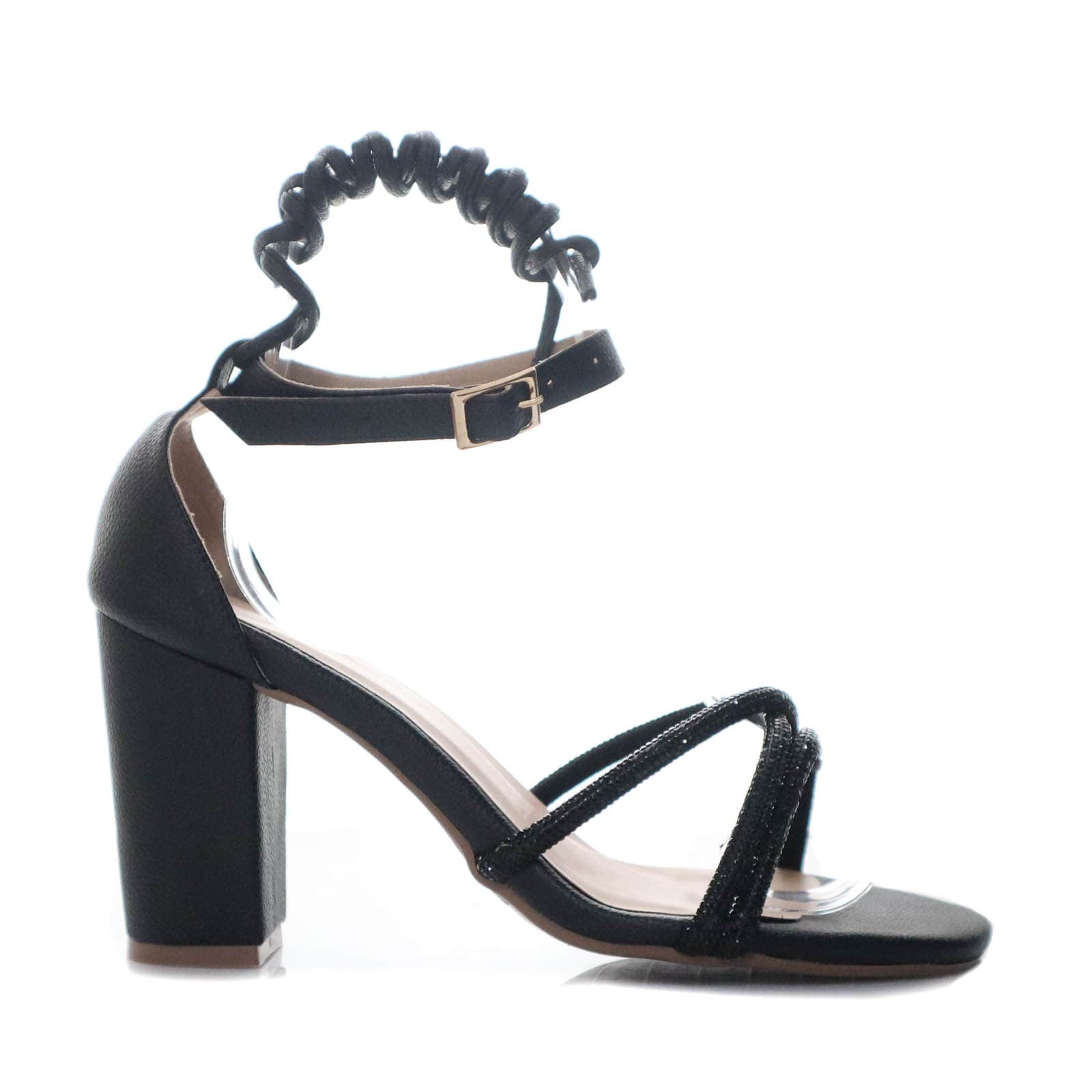 Sandalia tacon negro golosina x murano para mujer 2612-Z148