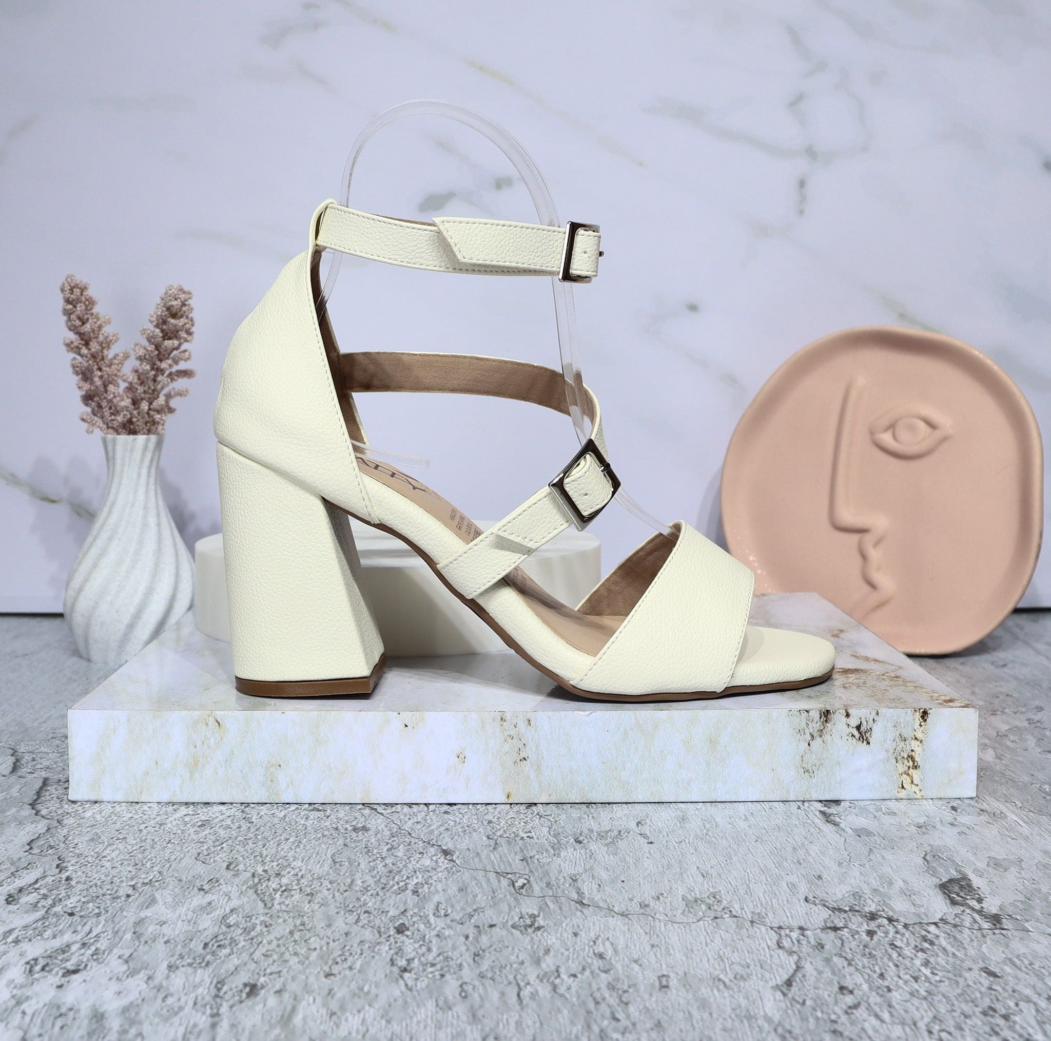 Sandalia tacon talco para mujer 2718-Z148