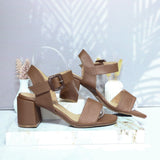 Sandalia tacon cafe para mujer 2721-Z148