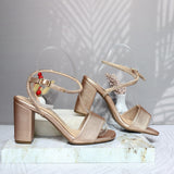 Sandalia tacon oro rosa para mujer 2729-Z148