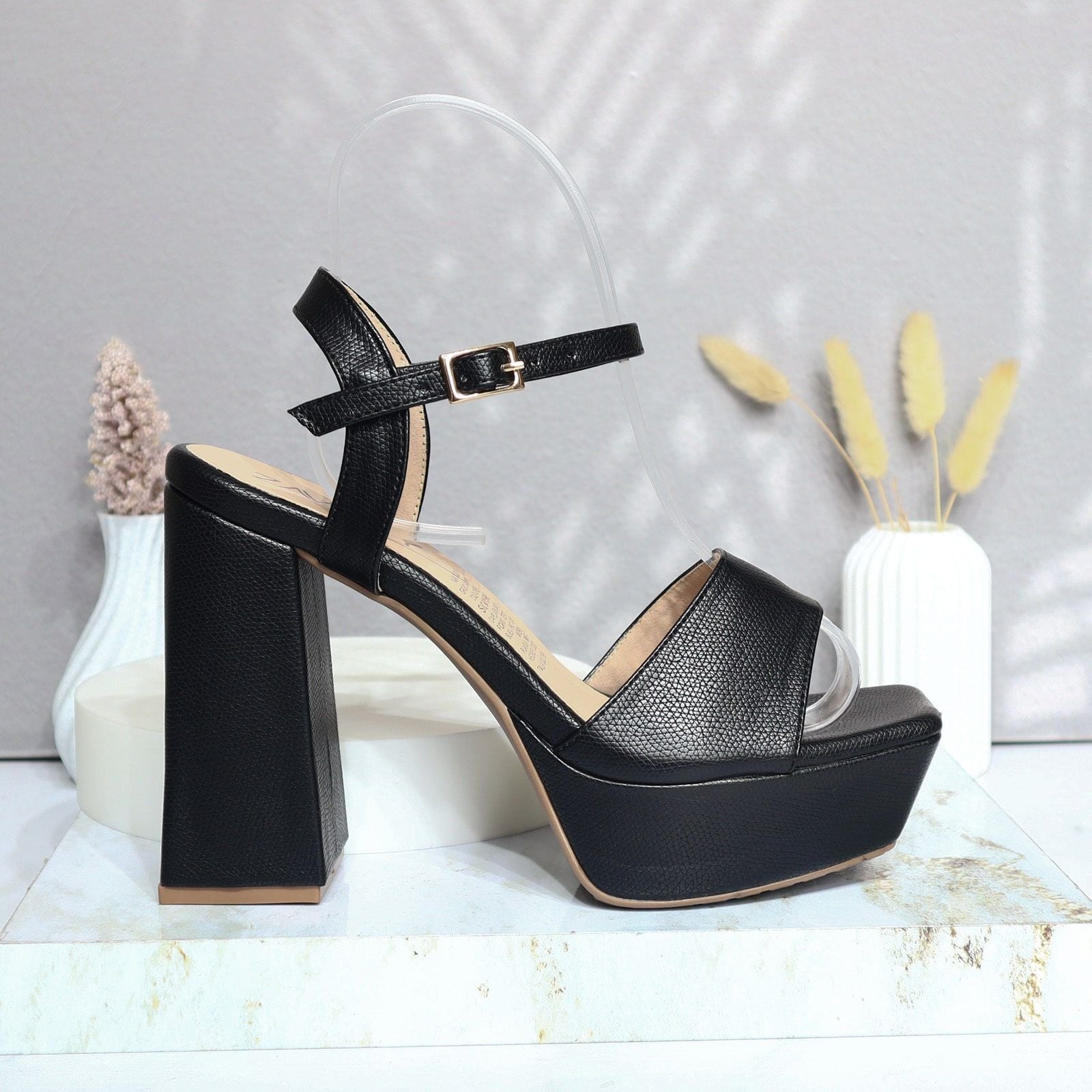 Plataforma alta negro para mujer 2740-Z148