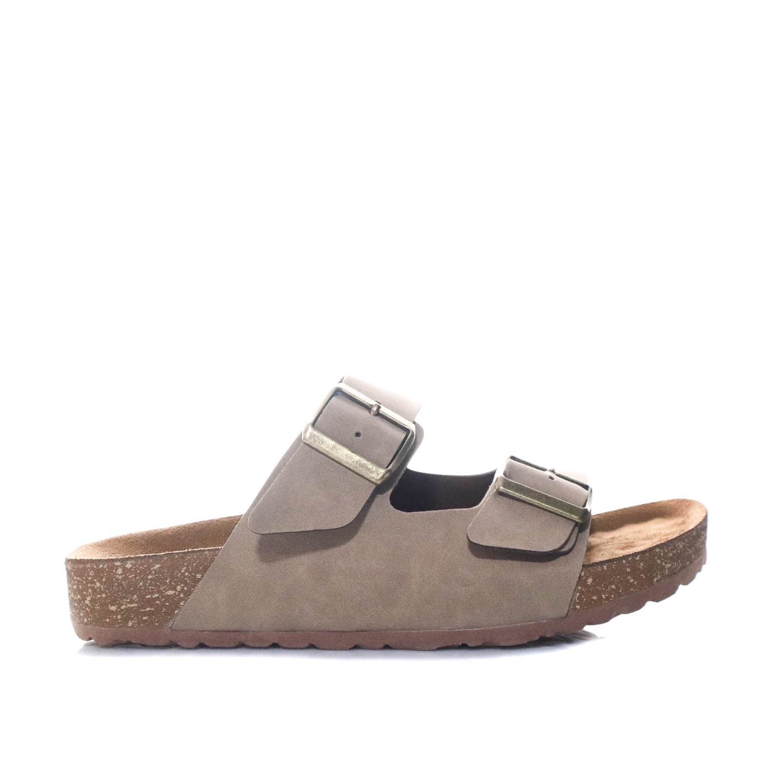 Sandalia plana taupe para mujer 3000-Z620