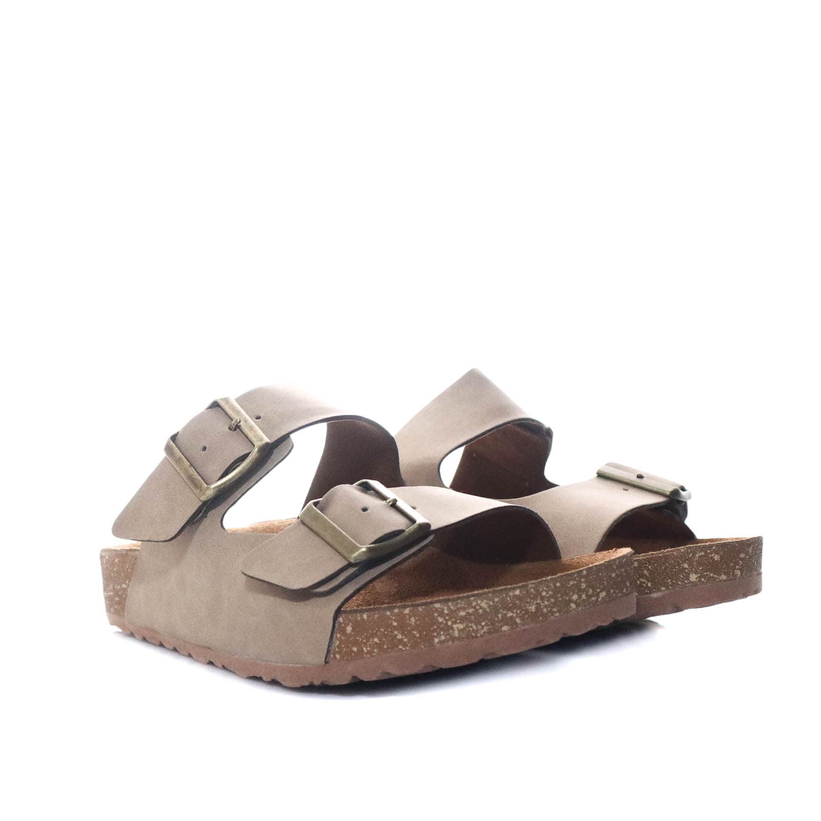 Sandalia plana taupe para mujer 3000-Z620