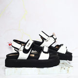 Sandalia canoa talco x negro para mujer 3094-Z617