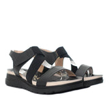 Sandalia plana negro para mujer 315-Z83