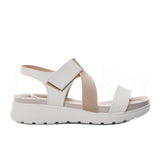 Sandalia plana talco para mujer 315-Z83