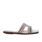 Sandalia plana talco para mujer 3511-Z278