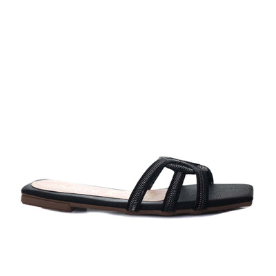Sandalia plana negro para mujer 3512-Z278