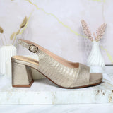 Tacon metal arena cuero para mujer 407-Z522