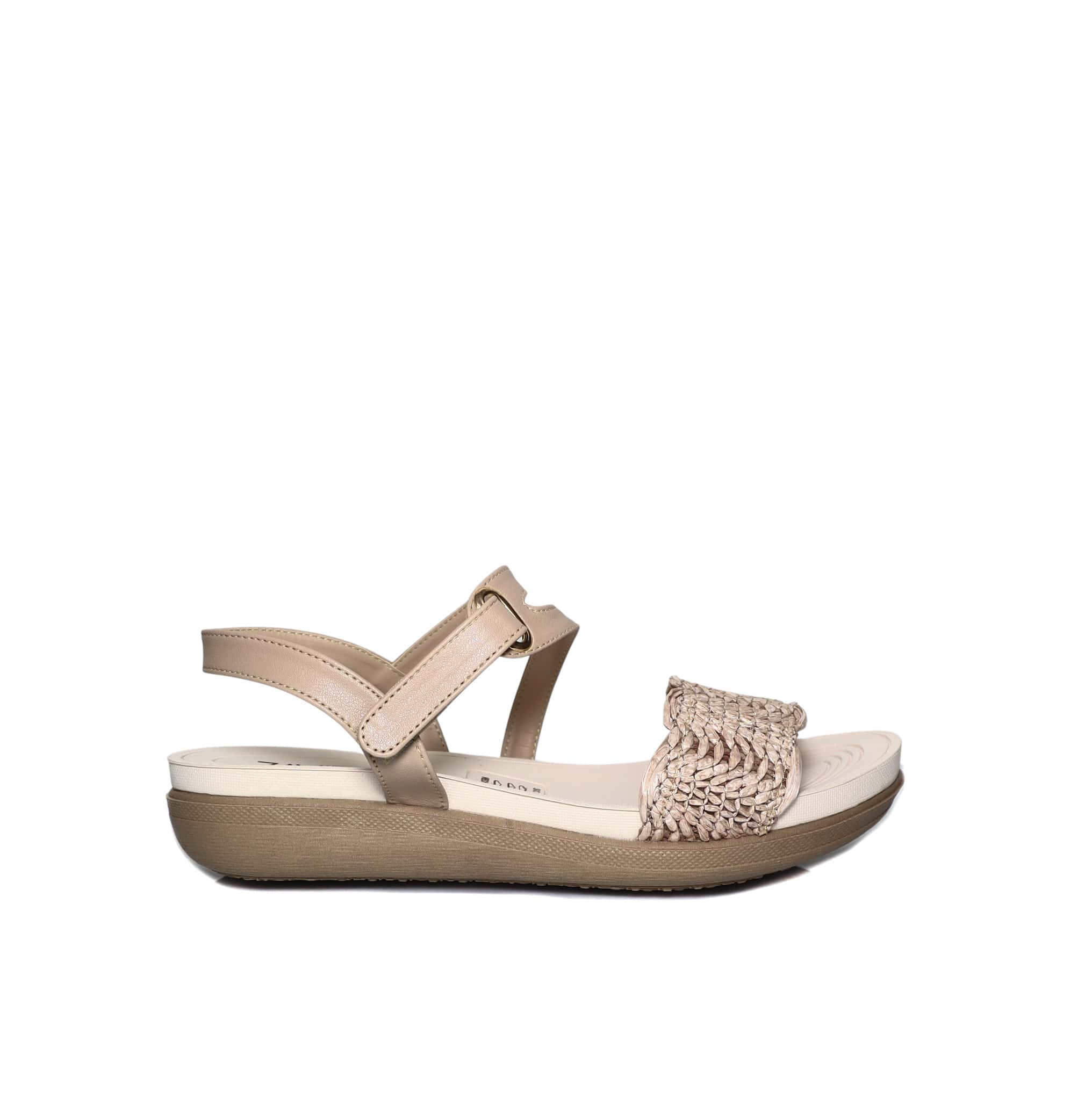 Sandalia plana nude para mujer 416-Z83