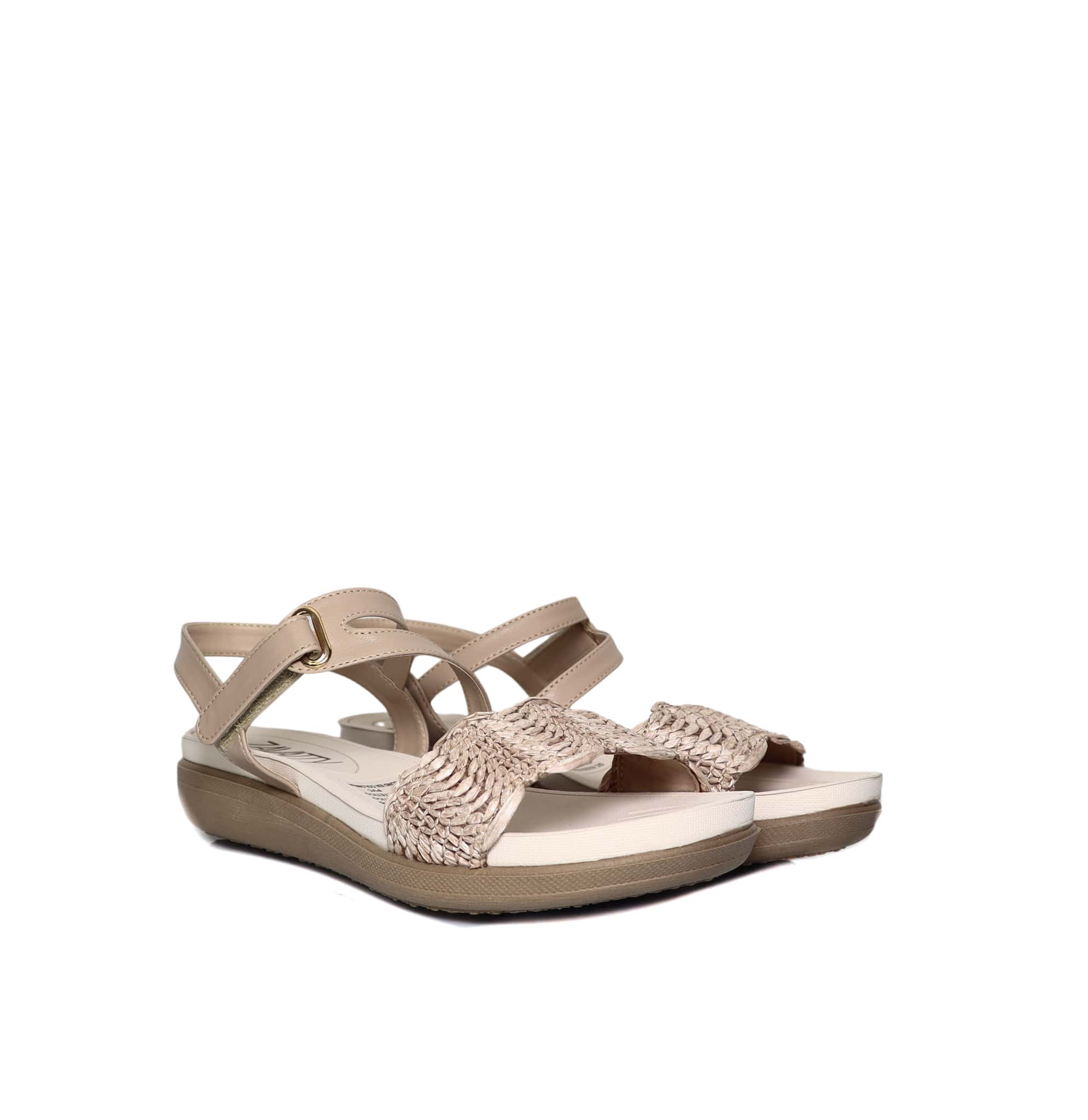 Sandalia plana nude para mujer 416-Z83