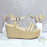 Plataforma baja champaña x oro para mujer 4302-Z453