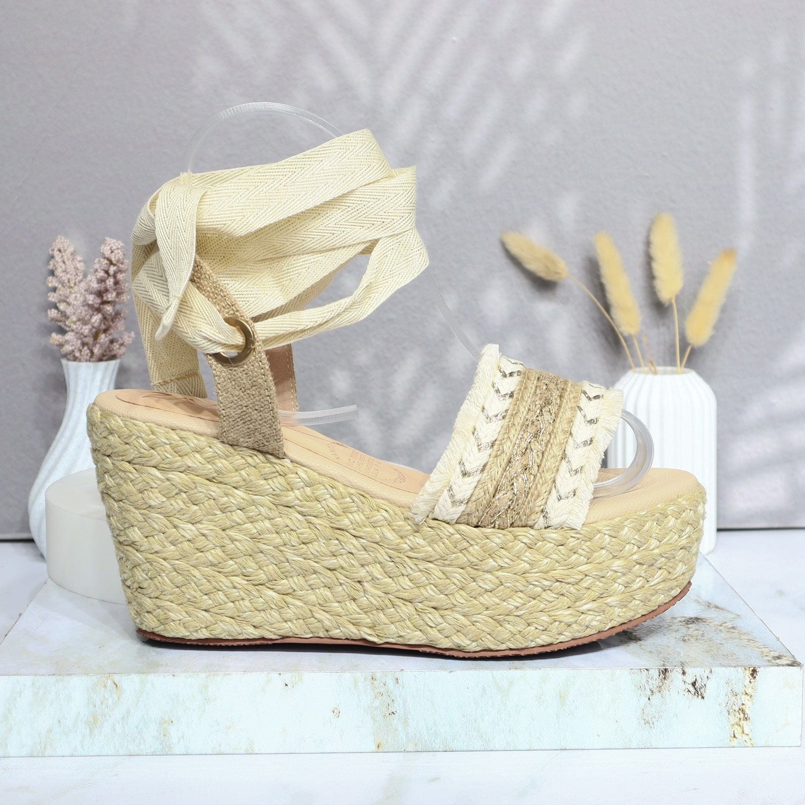 Plataforma alta yute para mujer 4534-Z453