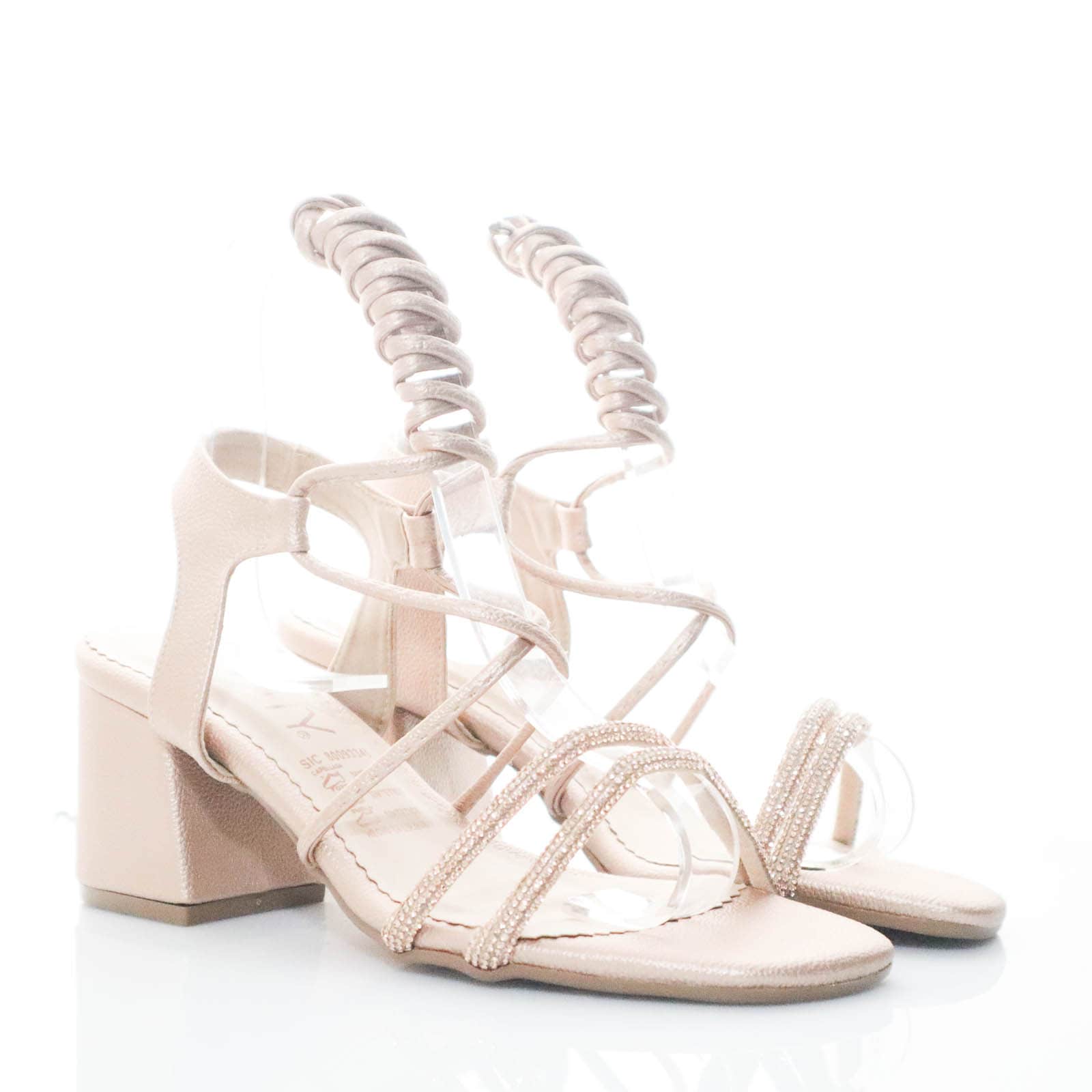 Sandalia tacon oro rosa para mujer 52597-Z148