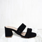 Sandalia 5 1/2 negro nobuck para mujer 5510-Z473