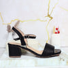 Sandalia tacon negro brillante para mujer 593-Z522