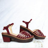 Sleidy rojo cuero para mujer 6334-Z06