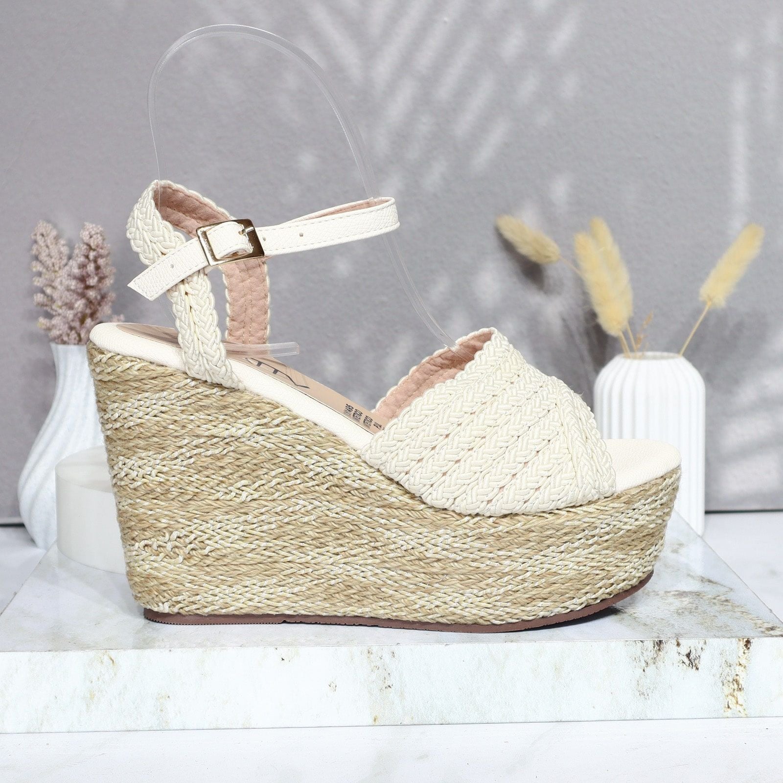 Plataforma alta talco x yute para mujer 638-Z482