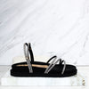 Sandalia 3 1/2 brillos negro x piedras para mujer 7016-Z617