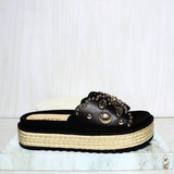 Sandalia canoa negro para mujer 7031-Z617