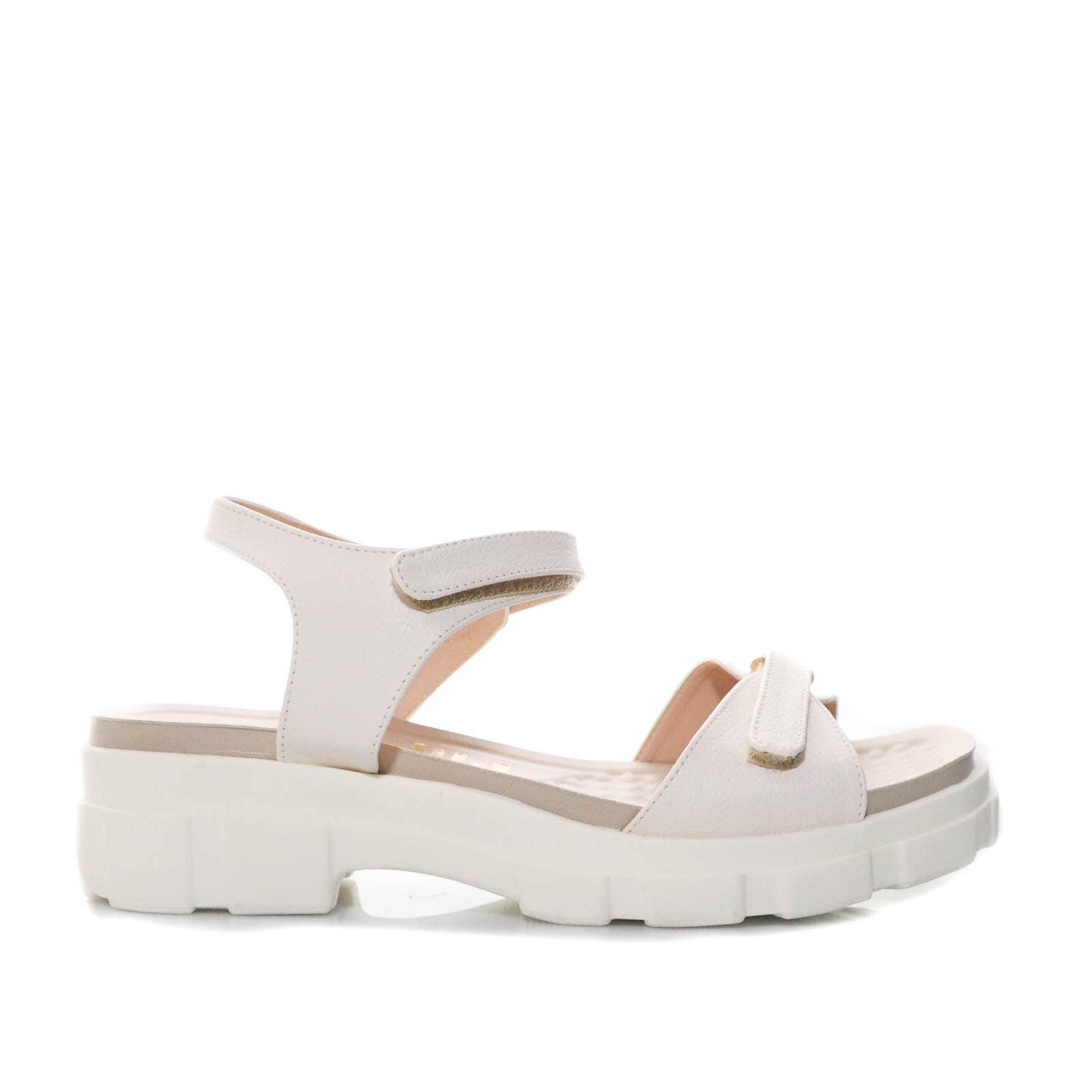 Sandalia plana talco para mujer 7032-Z83