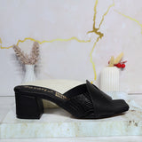 Sandalia plana negro para mujer 710-Z509