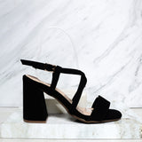 Sandalia 7 1/2 negro nobuck para mujer 7430-Z473