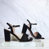 Sandalia tacon negro brillante para mujer 7593-Z522