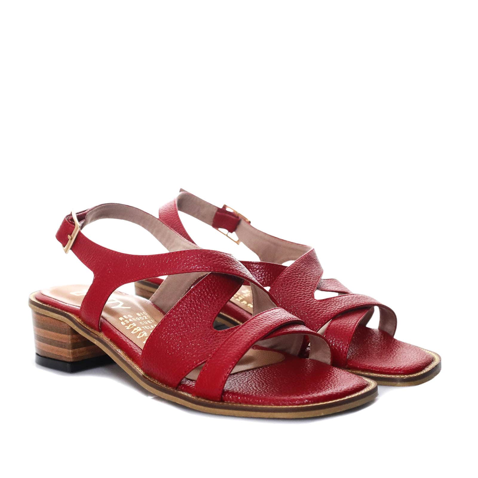 Sandalia tacon rojo para mujer 806-z559