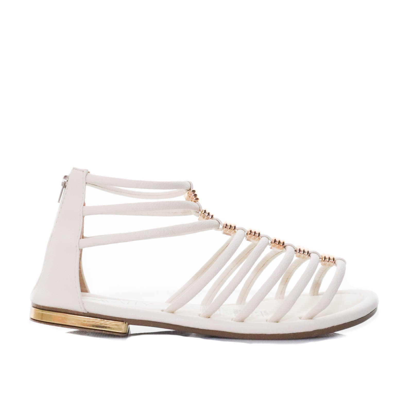 Sandalia plana talco para mujer 825-Z257