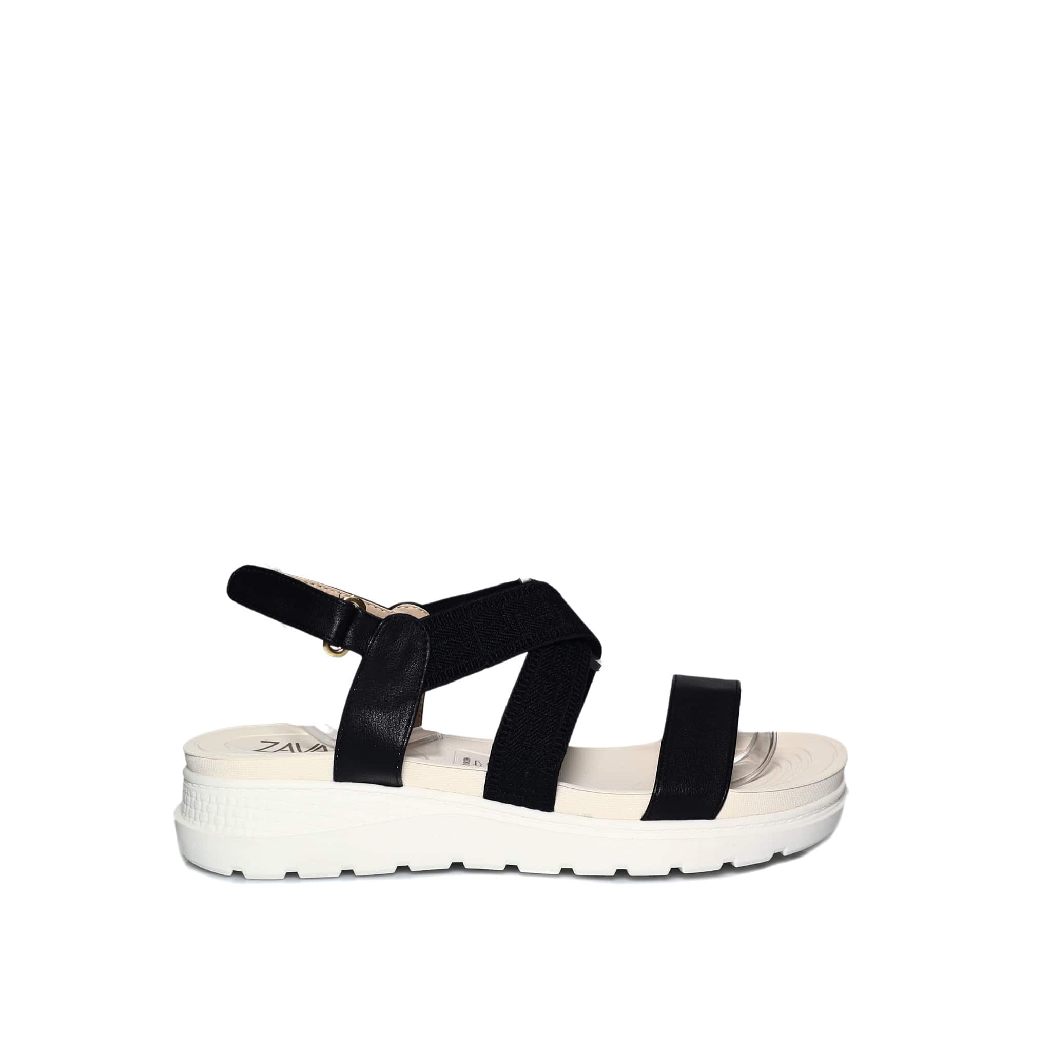 Sandalia plana negro para mujer 9015-Z83