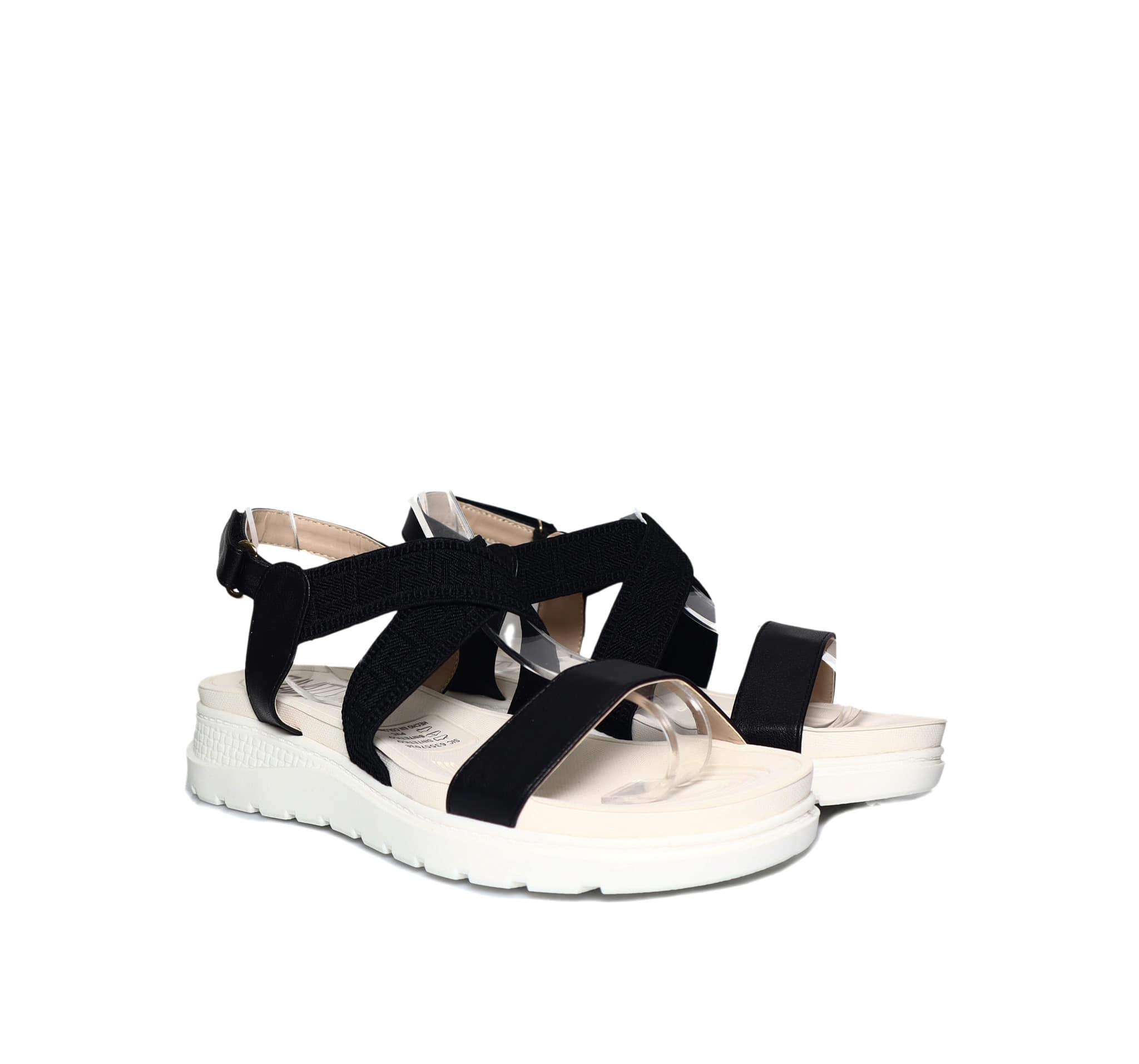 Sandalia plana negro para mujer 9015-Z83