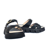 Plataforma baja negro para mujer 9025-1-Z83