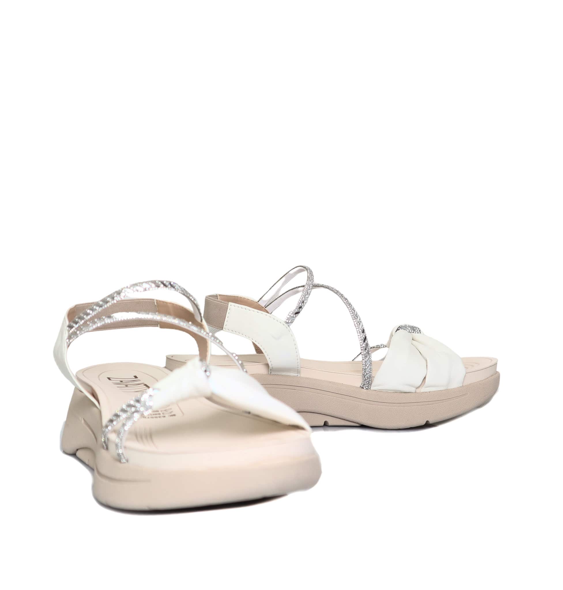 Sandalia plana talco para mujer 9028-Z83